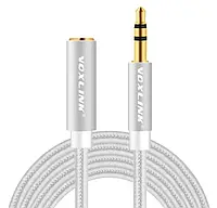 Кабель AUX 3.5 mm - 3.5 mm mini jack M / F Vоxlink 1 метр JY63S