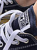 Чоловічі та жіночі кеди Converse Low Navy Blue універсальна модель унісекс синього кольору з білою підошвою текст, фото 2