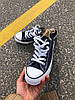 Чоловічі та жіночі кеди Converse Low Navy Blue універсальна модель унісекс синього кольору з білою підошвою текст, фото 10
