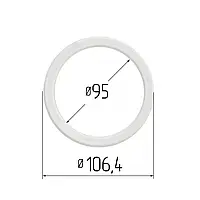 Протекторное термокольцо для натяжных потолков - диаметр 95 мм (наружный 106,4мм)