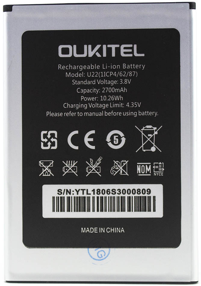 Акумуляторна батарея Oukitel U22