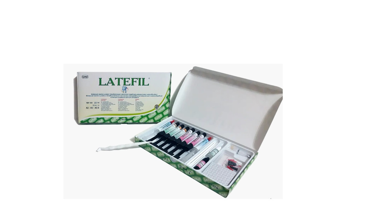 Latefil, Набір: 6 х шпр. 4г+аксесс., № 1502, хімкомпозит, Латефіл