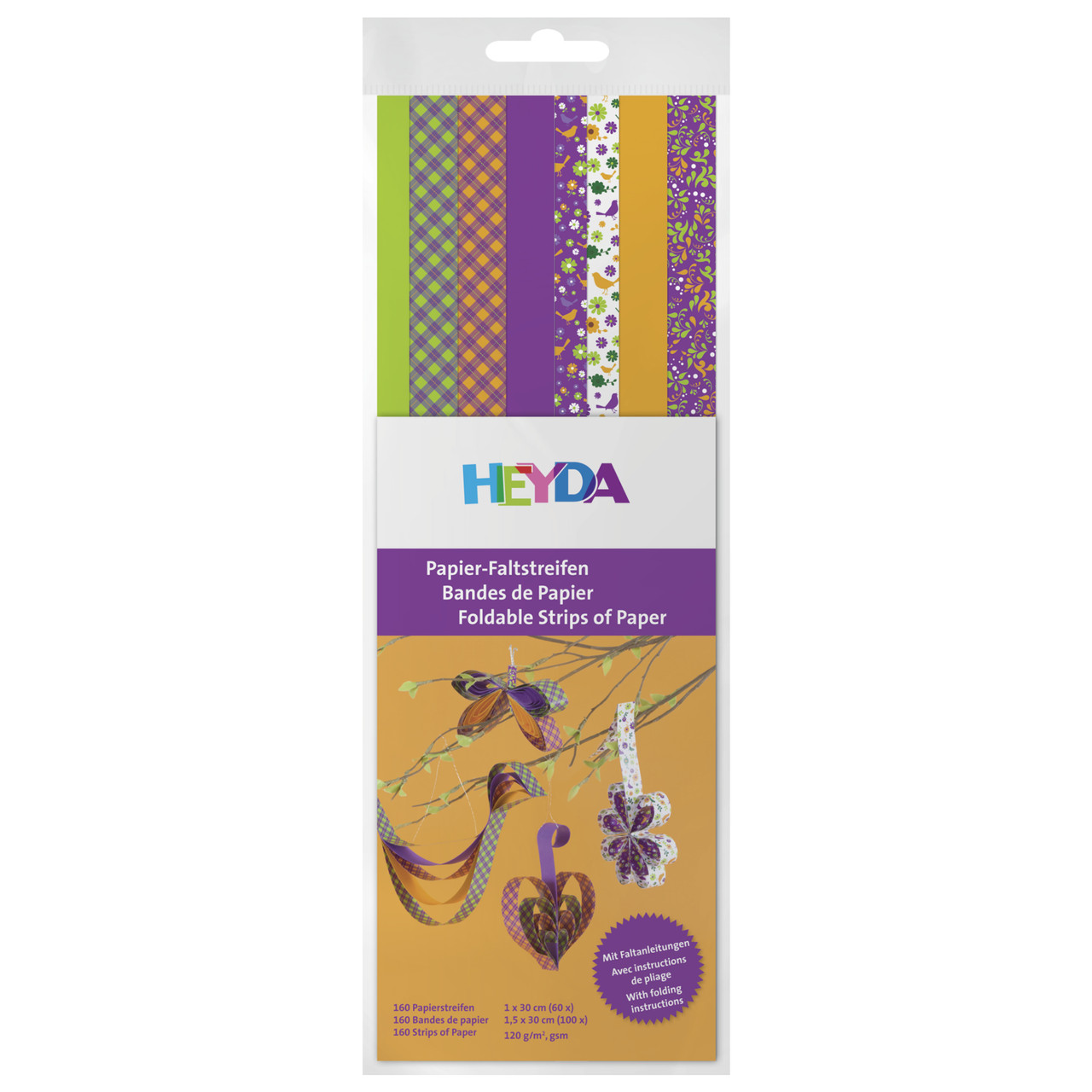 Папір для квінгу Весна 1 х 30 см, 1,5 х 45 см фіолетовий/зелений/жовтий 204875663