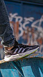 Кросівки чоловічі Adidas Future Flow чорні на білій підошві текстильні легкі адідас спортивні весна літо, фото 3