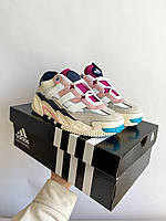 Разноцветные кроссовки Adidas Niteball женские. Стильная женская обувь Адидас Нитболл.