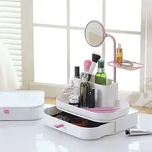 Органайзер для косметики з дзеркалом 7009 Dressase With Mirrow косметичка з дзеркалом настільна