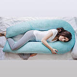 U-образна подушка для вагітних XXL - 150 див. + наволочка. Багато кольорів., фото 8