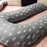 U-подібна подушка для вагітних зі зйомню наволочкою XXL - 150 см Преміум, фото 2