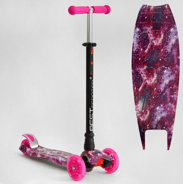 Самокат Best Scooter MAXI 779-2504 трубка керма алюмінієва, зі світними колесами