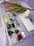 Набір натуральних великих 2-3 см необроблених камінчиків 15 шт, колекція мінералів для дорослих та дітей