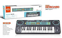 Детское игрушечное Пианино BX 1693 A 37 клавиш, 8 тонов, 8 ритмов, микрофонв коробке