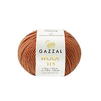 Gazzal WOOL 115 (Вул 115) № 3317 теракот (Пряжа мериносова, нитки для в'язання)