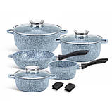 Набір кухонного посуду 10 предметів Edenberg EB-8110 Набір каструль казанів з гранітним антипригарним покриттям, фото 9