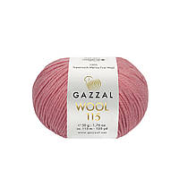 Gazzal WOOL 115 (Вул 115) № 3322 рожевий (Пряжа мериносова, нитки для в'язання)