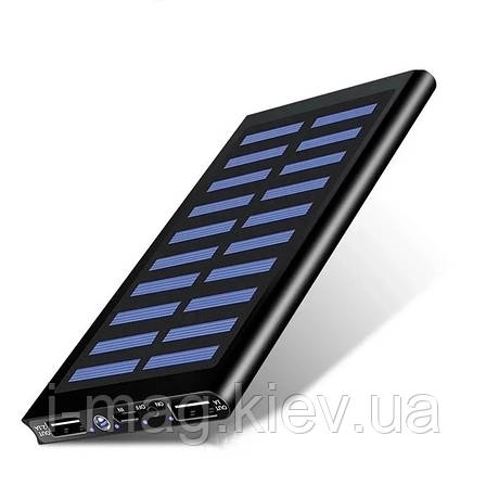 Сонячний зарядний пристрій із ліхтариком power bank 5300 mAh, фото 2