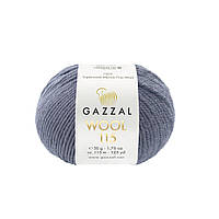 Gazzal WOOL 115 (Вул 115) № 3306 графіт (Пряжа мериносова, нитки для в'язання)