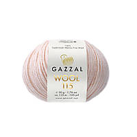 Gazzal WOOL 115 (Вул 115) № 3308 персик (Пряжа мериносовая, нитки для вязания)
