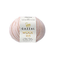 Gazzal WOOL 115 (Вул 115) № 3308 персик (Пряжа мериносова, нитки для в'язання)
