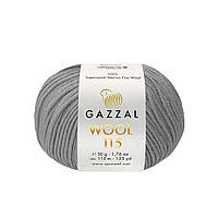 Gazzal WOOL 115 (Вул 115) № 3304 світло-сірий (Пряжа мериносова, нитки для в'язання)