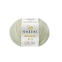 Gazzal WOOL 115 (Вул 115) № 3302 світло-бежевий (Пряжа мериносова, нитки для в'язання)