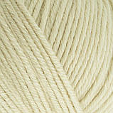 Gazzal WOOL 115 (Вул 115) № 3302 світло-бежевий (Пряжа мериносова, нитки для в'язання), фото 2