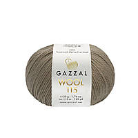 Gazzal WOOL 115 (Вул 115) № 3303 бежевий (Пряжа мериносова, нитки для в'язання)