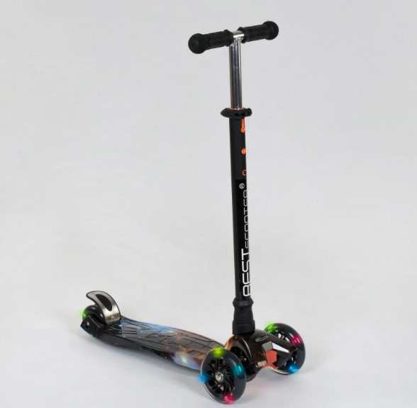 Самокат Best Scooter MAXI А 24662, трубка керма алюмінієва, зі світними колесами