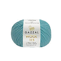 Gazzal WOOL 115 (Вул 115) № 3329 бирюза (Пряжа мериносовая, нитки для вязания)