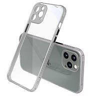 Противоударный чехол для iPhone 11 Pro белый прозрачный бампер защита камеры