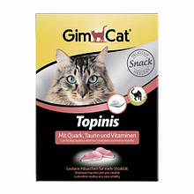 Ласощі Вітаміни для котів GimCat Topinis таблетки з сиром, 220 г (180 шт.) - розфасовані поштучно