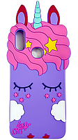Резиновый 3D чехол для Samsung Galaxy A10s (на самсунг а10с) My little pony фиолетовый