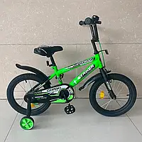 Велосипед 16" дюймів 2-х колесний CORSO STRIKER" EX-16019 ручне гальмо, дзвіночок, дод. колеса, ЗІБРАНИЙ НА