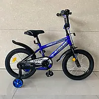 Велосипед 16" дюймів 2-х колесний CORSO STRIKER" EX-16007 ручне гальмо, дзвіночок, дод. колеса, ЗІБРАНИЙ НА