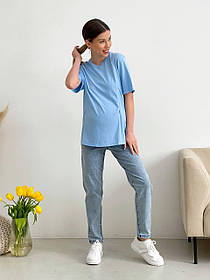 Жіноча футболка для вагітних та годуючих мам To Be Блакитна L (3170042)