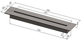 Пальник горілка для біокаміну лінія вогню 650 мм. Виготовим інші варіанти по Ваших проектах фото чи кресленнях