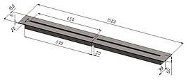 Пальник горілка для біокаміну лінія вогню 2*650 мм. Виготовим інші варіанти по Ваших проектах  чи кресленнях