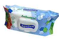 Вологі серветки Super fresh 120шт антибактеріальні