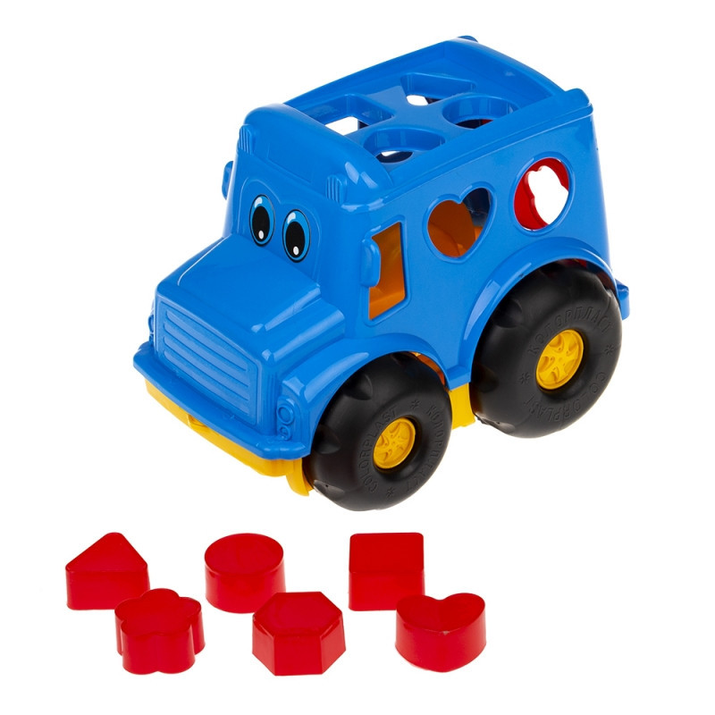 Сортер-автобус "Бусик" No1 Colorplast 0244 (Синій), фото 1