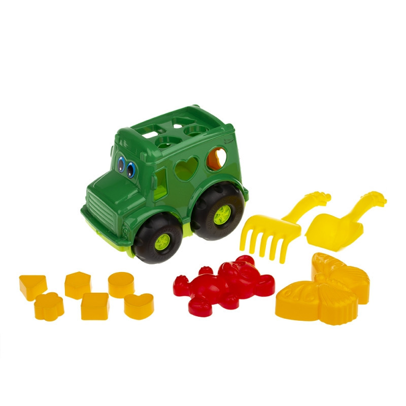 Сортер-автобус "Бусик" No2 Colorplast 0251 (Зелений), фото 1