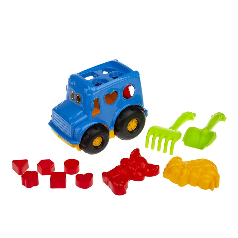 Сортер-автобус "Бусик" No2 Colorplast 0251 (Синій), фото 1