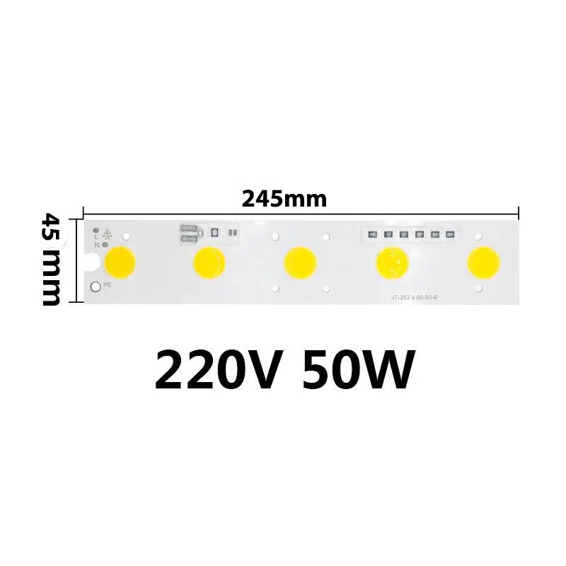 Светодиодная LED матрица 50Ватт IC SMART CHIP 220V ( встроенный драйвер ) 245*45mm - фото 1 - id-p1607418620