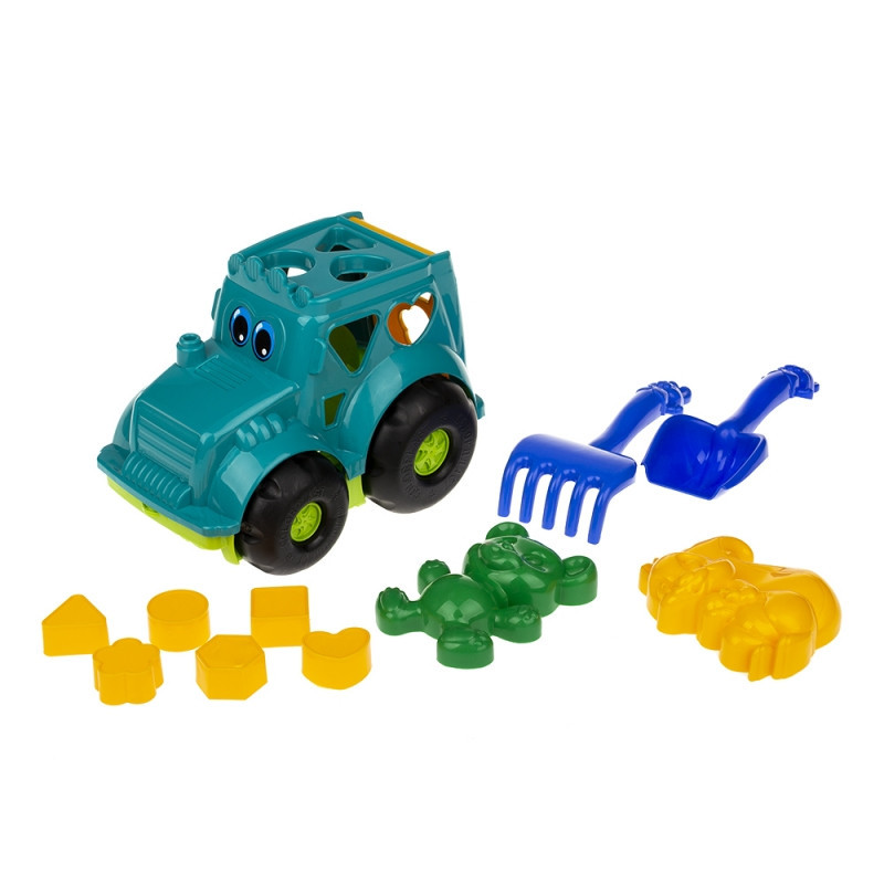 Сортер-трактор "Кузнечик" No2 Colorplast 0336 (Зелений), фото 1