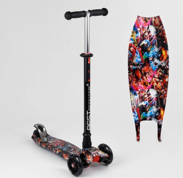 Самокат Best Scooter MAXI, трубка керма алюмінієва, зі світними колесами