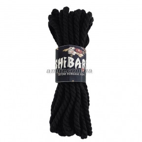 Бавовняна мотузка для Шибарі Feral Feelings Shibari Rope, 8 м чорна
