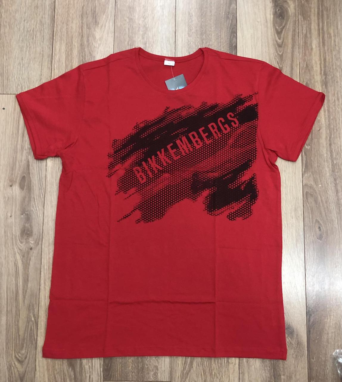 Стильна чоловіча футболка великих розмірів "Bikkembergs"