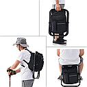Складаний стілець-рюкзак із термосумкою для риболовлі та відпочинку / Розкладний рибальський стільчик 227 С, фото 2