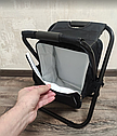 Складаний стілець-рюкзак із термосумкою для риболовлі та відпочинку / Розкладний рибальський стільчик 227 С, фото 5