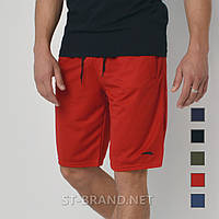 XL,2ХL. Практичные и износостойкие мужские шорты из трикотажа лакосты - красные
