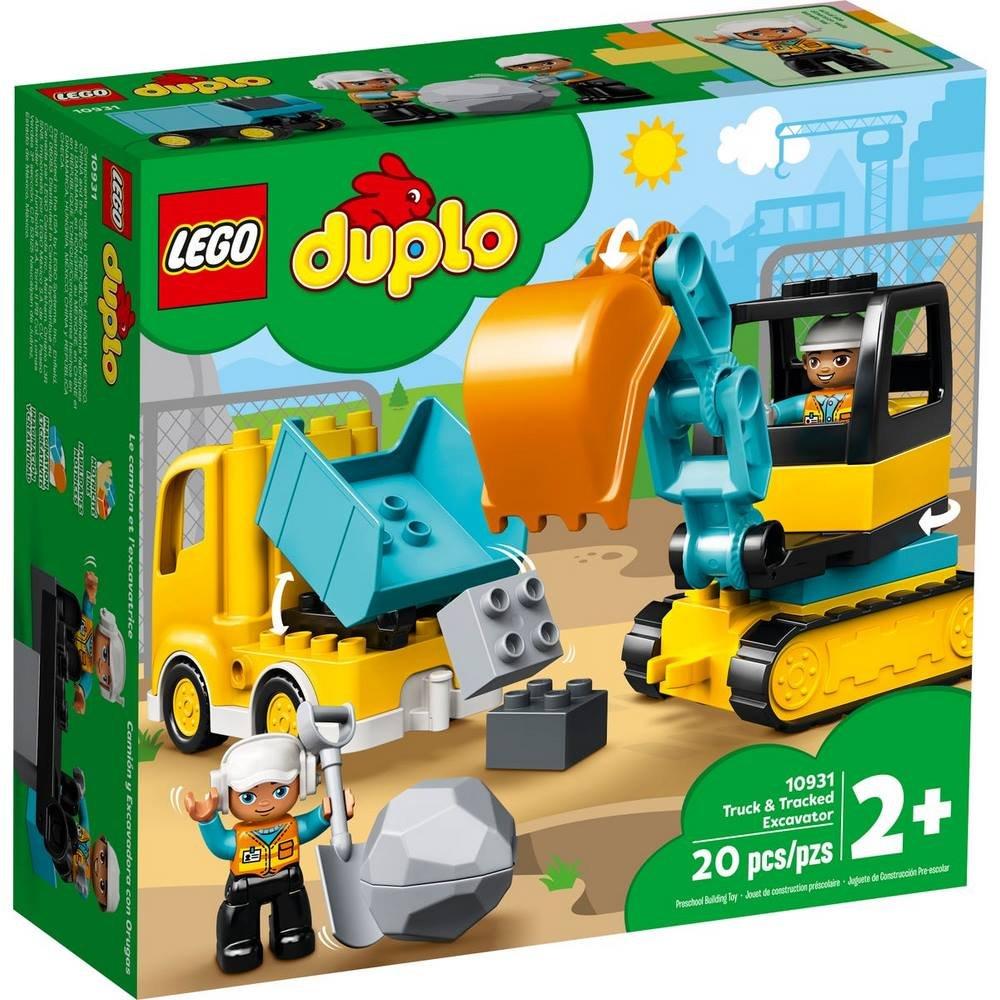 Конструктор LEGO DUPLO  Вантажівка та гусеничний екскаватор 20 деталей (10931)