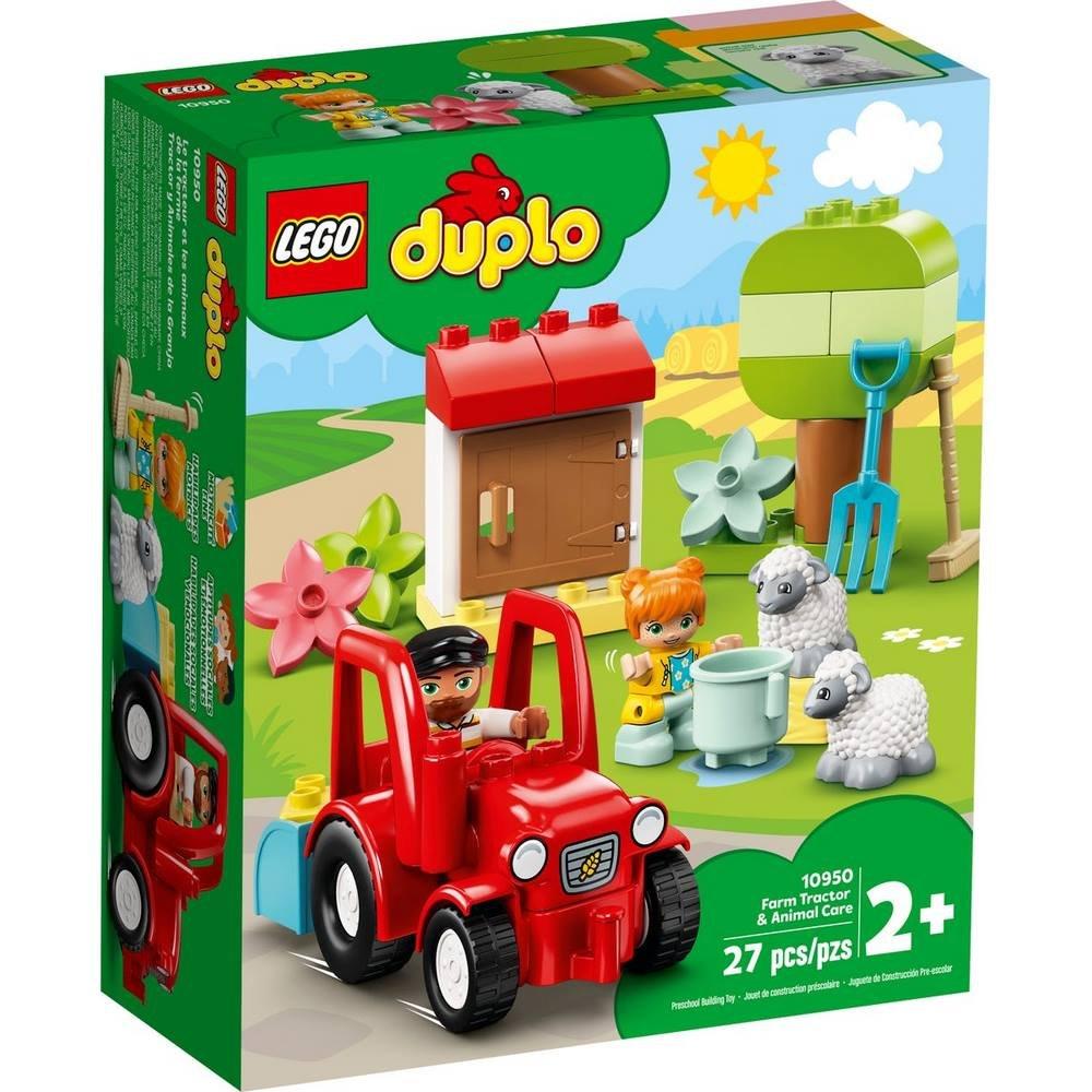 Конструктор LEGO DUPLO  Фермерський трактор та тварини 27 деталей (10950)